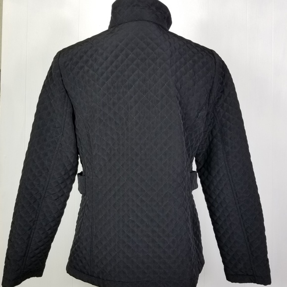 Gallery Black quilted jacket sz M - Picture 2 of 5